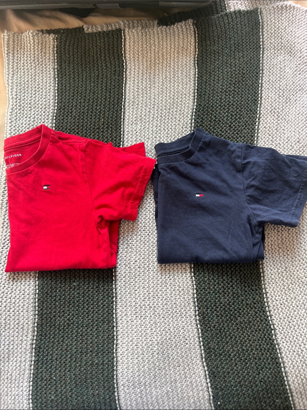 Tommy Hilfiger Short-Sleeve Tee Set in Red and Navy